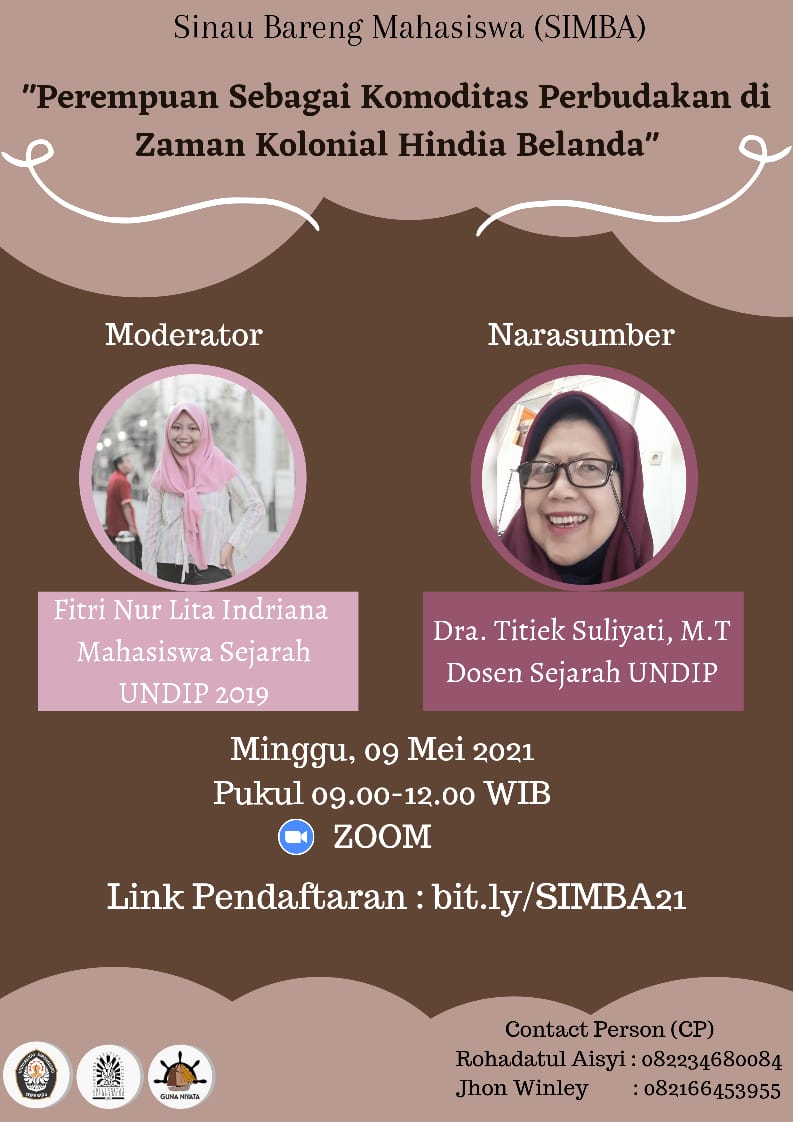 Sinau Bareng Mahasiswa (SIMBA) 2021: Belenggu Perbudakan Bentuk Representasi dari Penindasan Perempuan Era Kolonialisasi Hindia Belanda